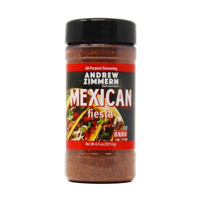 Mexican Fiesta - A robust spice blend celebrating the flavors of Mexico, with dried chipotle, guajillo and ancho chiles, oregano, achiote, cumin, onion and garlic.