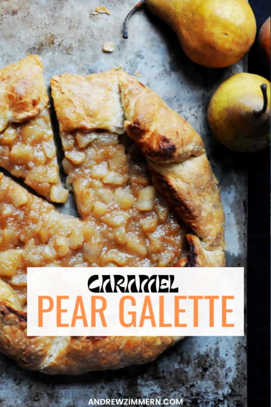 This free-form pear galette makes a regular appearance at my dinner parties. Rich from the caramel and spices, and sweet with ripe pears, it's my idea of a cool weather dessert. Bonus: you don't have to worry about perfectly crimping the edge of your pie crust.