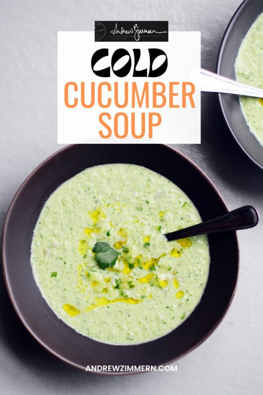 This is a really simple Turkish cucumber and yogurt soup that only takes a few minutes to make. The technique couldn't be easier, you're basically blending a salad into a refreshing cold soup. I keep jars of this stuff in the fridge all summer long, it's the perfect healthy snack, appetizer or sauce for cold poached salmon.