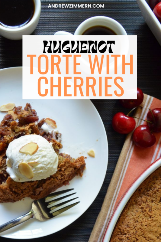 Huguenot Torte with Cherries