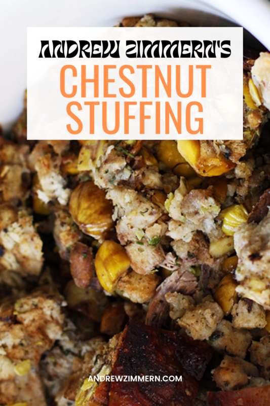 My Chestnut Stuffing for Thanksgiving recipe. I like to make my stuffing the same way my grandmother did, with the classic combination of turkey livers, roasted chestnuts and plenty of fresh herbs.