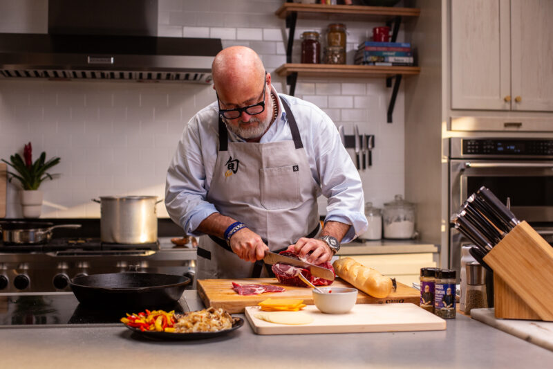 Andrew Zimmern Slices Ribeye