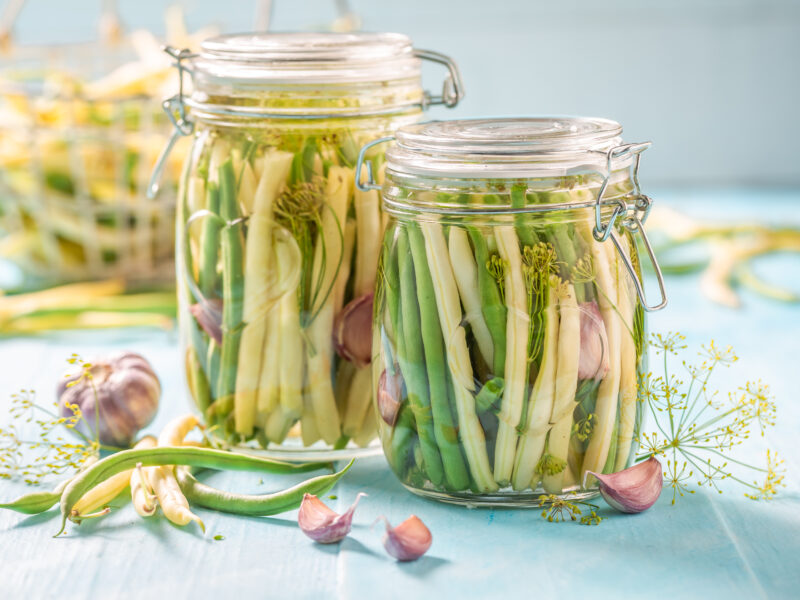 Andrew Zimnmern's pickled green beans