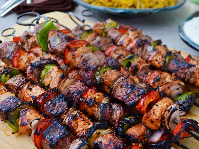 Andrew ZImmern's Shish Kebabs and Pilaf