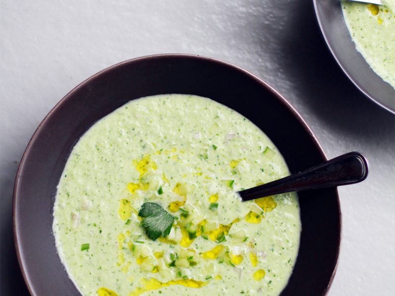 Andrew Zimmern's Cold Cucumber Soup|Andrew Zimmern's Recipe for Cold Cucumber Soup|Andrew Zimmern's Cold Cucumber Soup