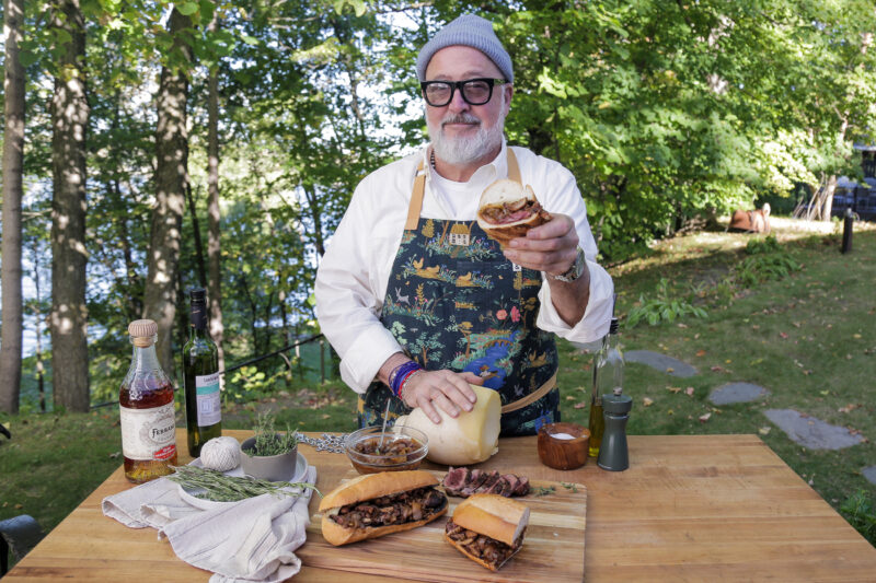 Andrew Zimmern Grilled Goose Sandwich on Wild Game Kitchen