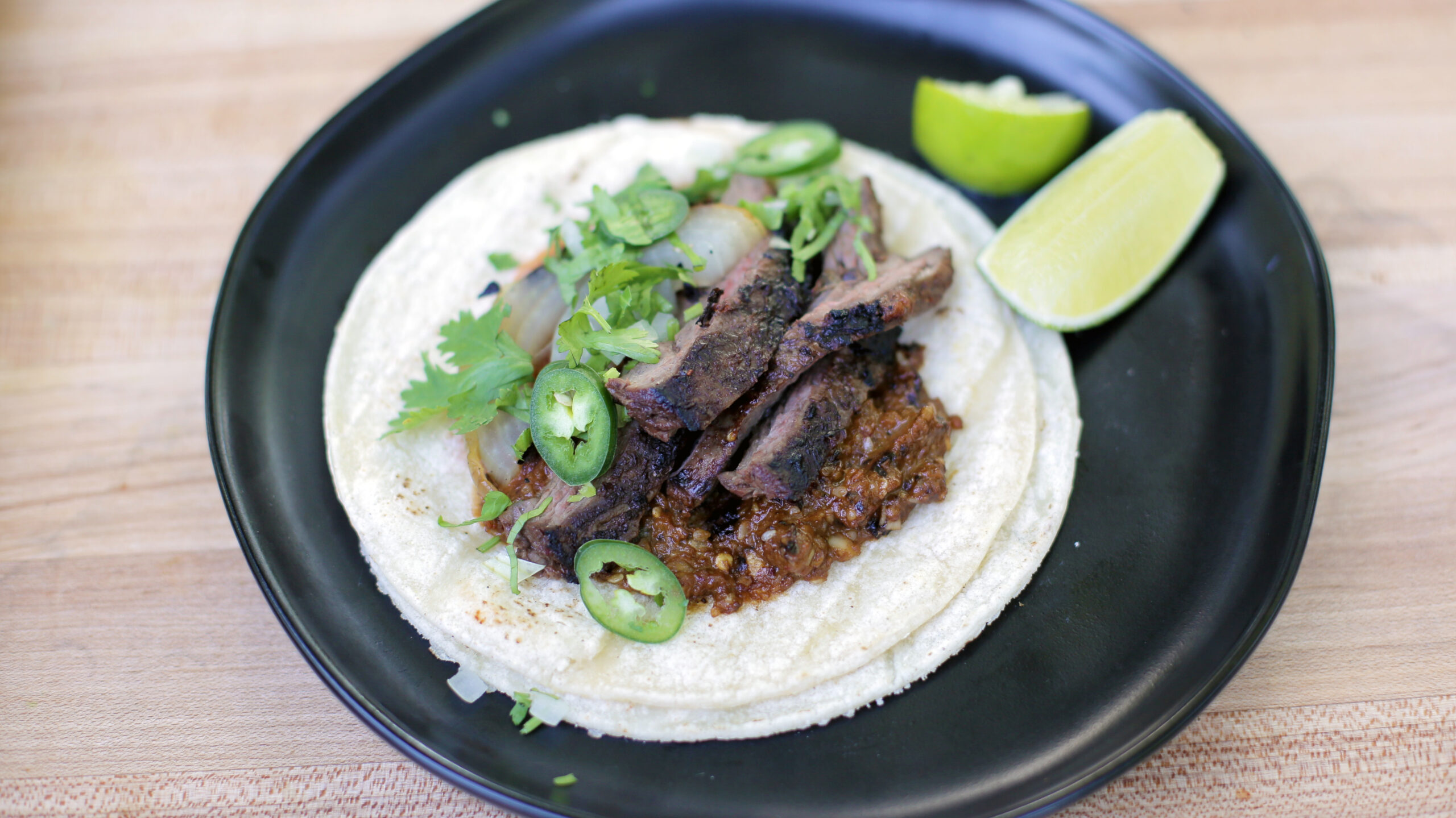 Bison Skirt Steak Tacos - Andrew Zimmern
