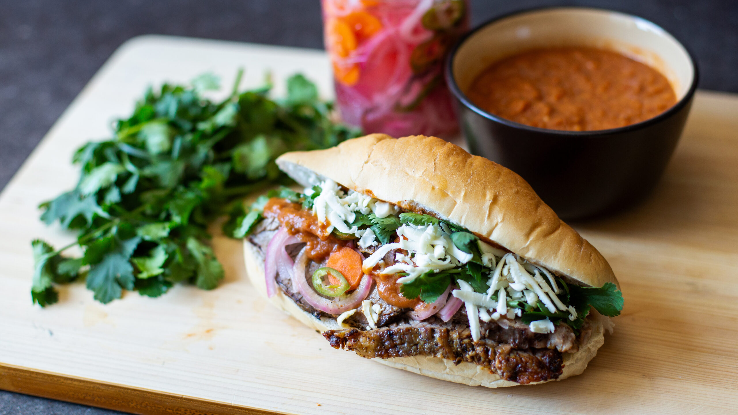 Braised Brisket Torta with Tamarind Salsa - Andrew Zimmern