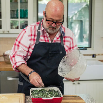Andrew Zimmern Recipe Creamed Baked Greens
