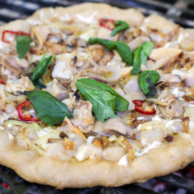 Andrew Zimmern Recipe Grilled Clam Pizza