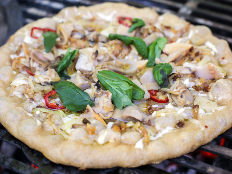 Andrew Zimmern Recipe Grilled Clam Pizza