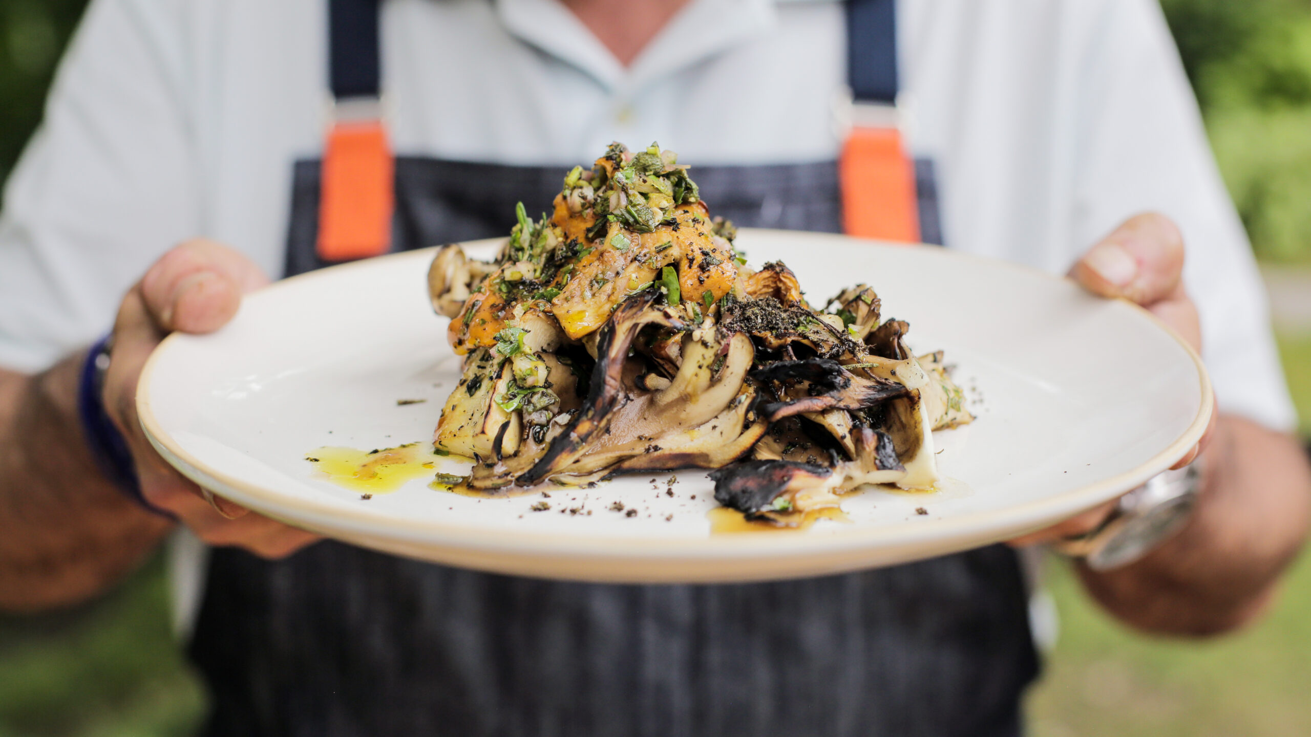 Grilled Wild Mushroom Salad - Andrew Zimmern