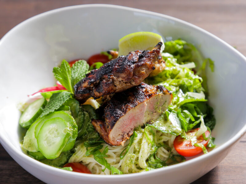 Andrew Zimmern Recipe Grilled Quail Noodle Salad