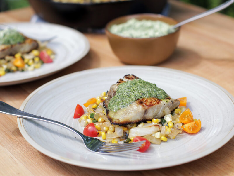 Andrew Zimmern Recipe Grilled Striped Bass