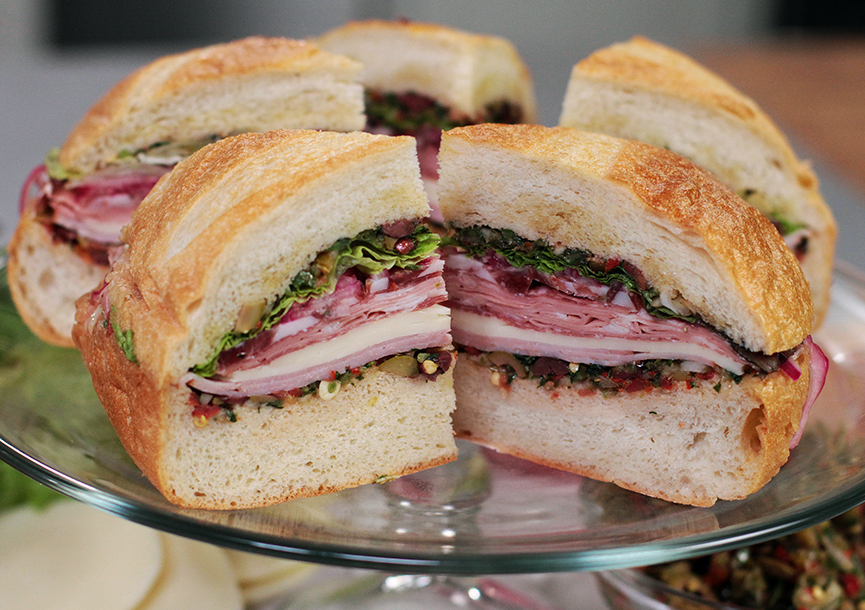 Andrew Zimmern Cooks: Muffuletta Sandwich - Andrew Zimmern