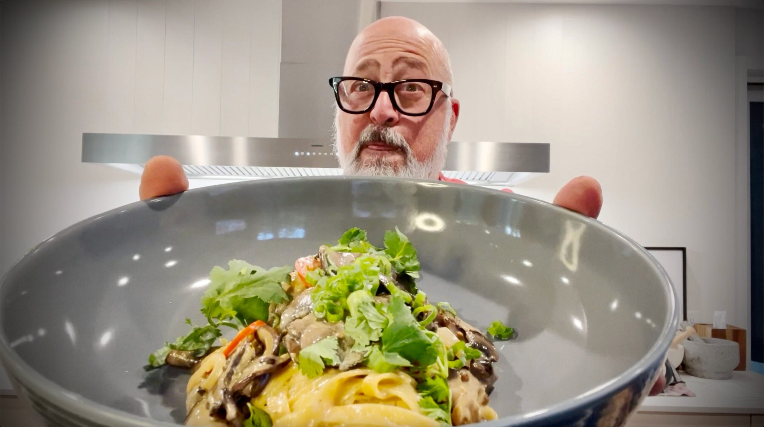 Mushroom & Miso Fettuccine - Andrew Zimmern