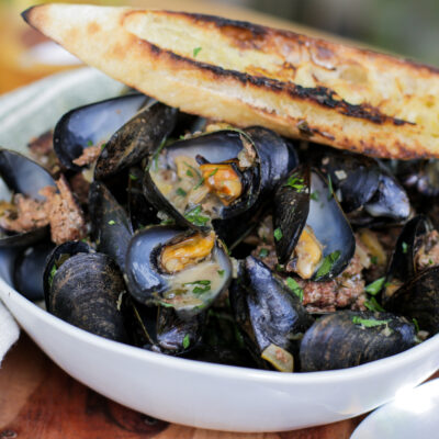 Andrew Zimmern Recipe Mussels Wild Boar