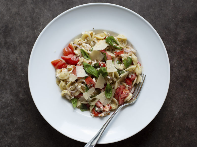 Andrew Zimmern Recipe Pasta with Mozzarella, Basil and Tomatoes
