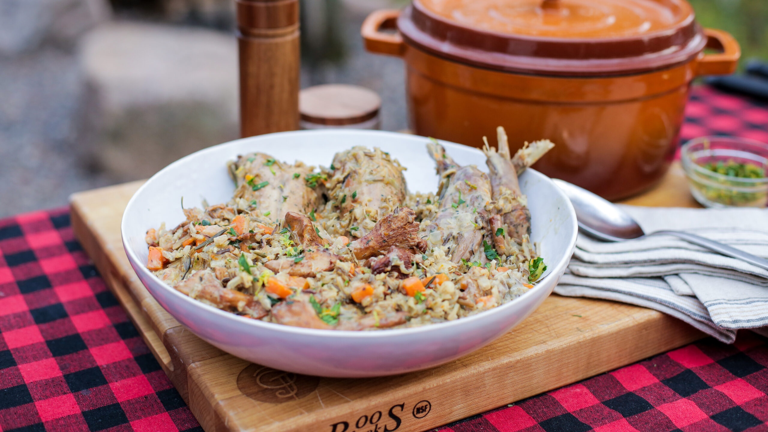 Pheasant with Mushrooms and Wild Rice - Andrew Zimmern