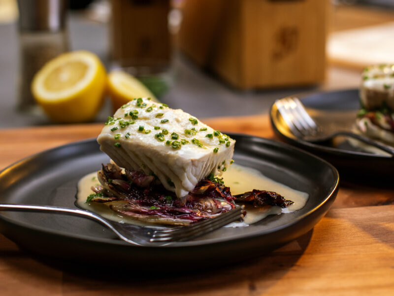 Andrew Zimmern Recipe Poached Halibut