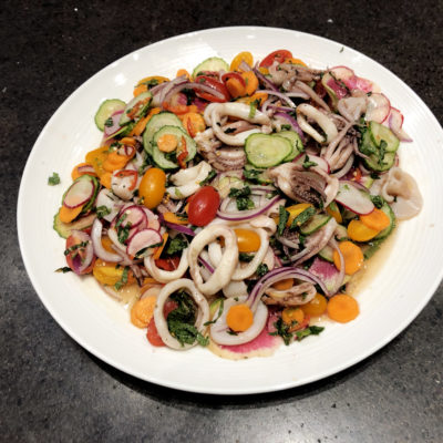 Andrew Zimmern Recipe Seared Calamari Salad