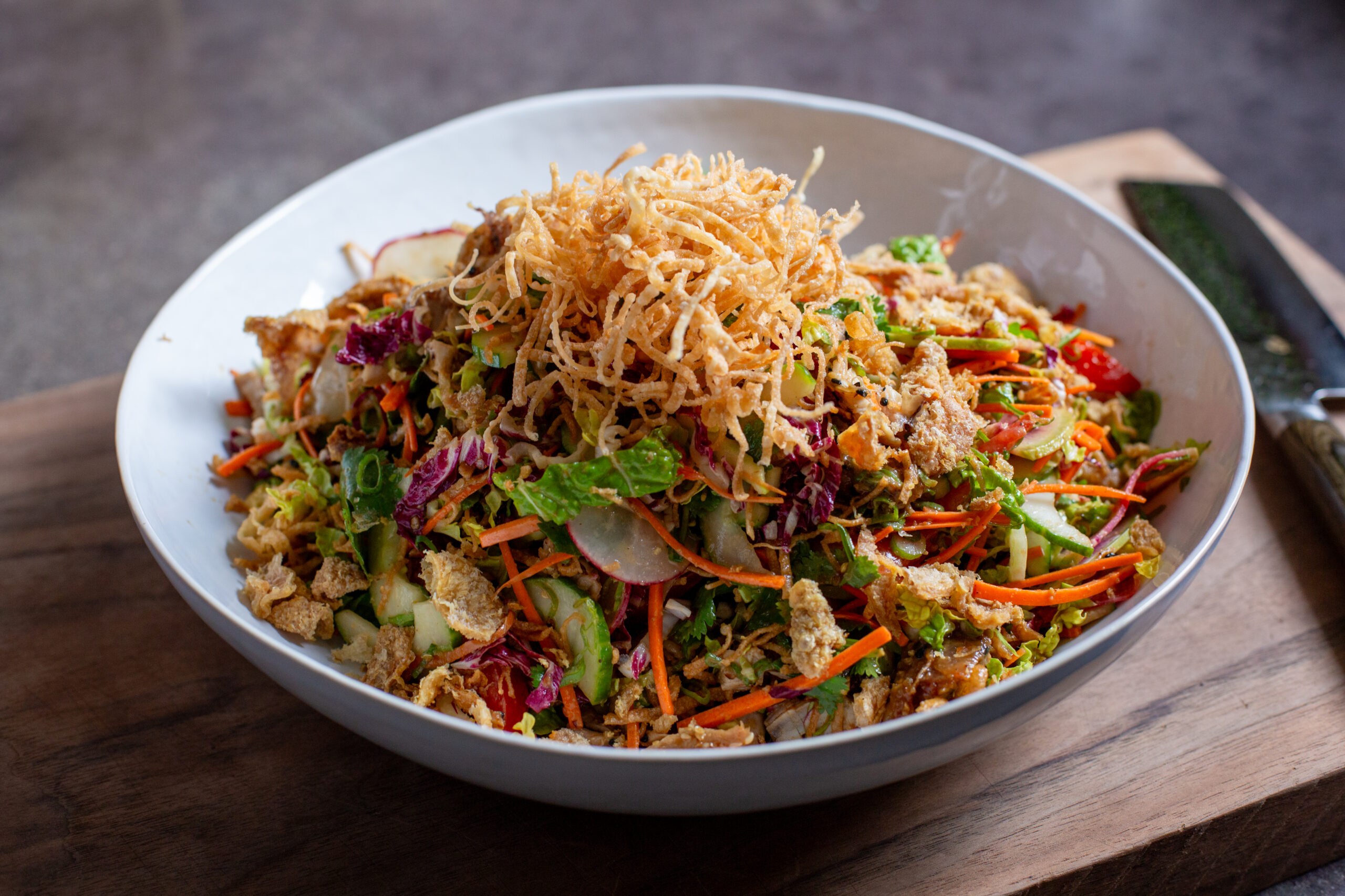Chicken Salad with Peanut-Sesame Vinaigrette - Andrew Zimmern