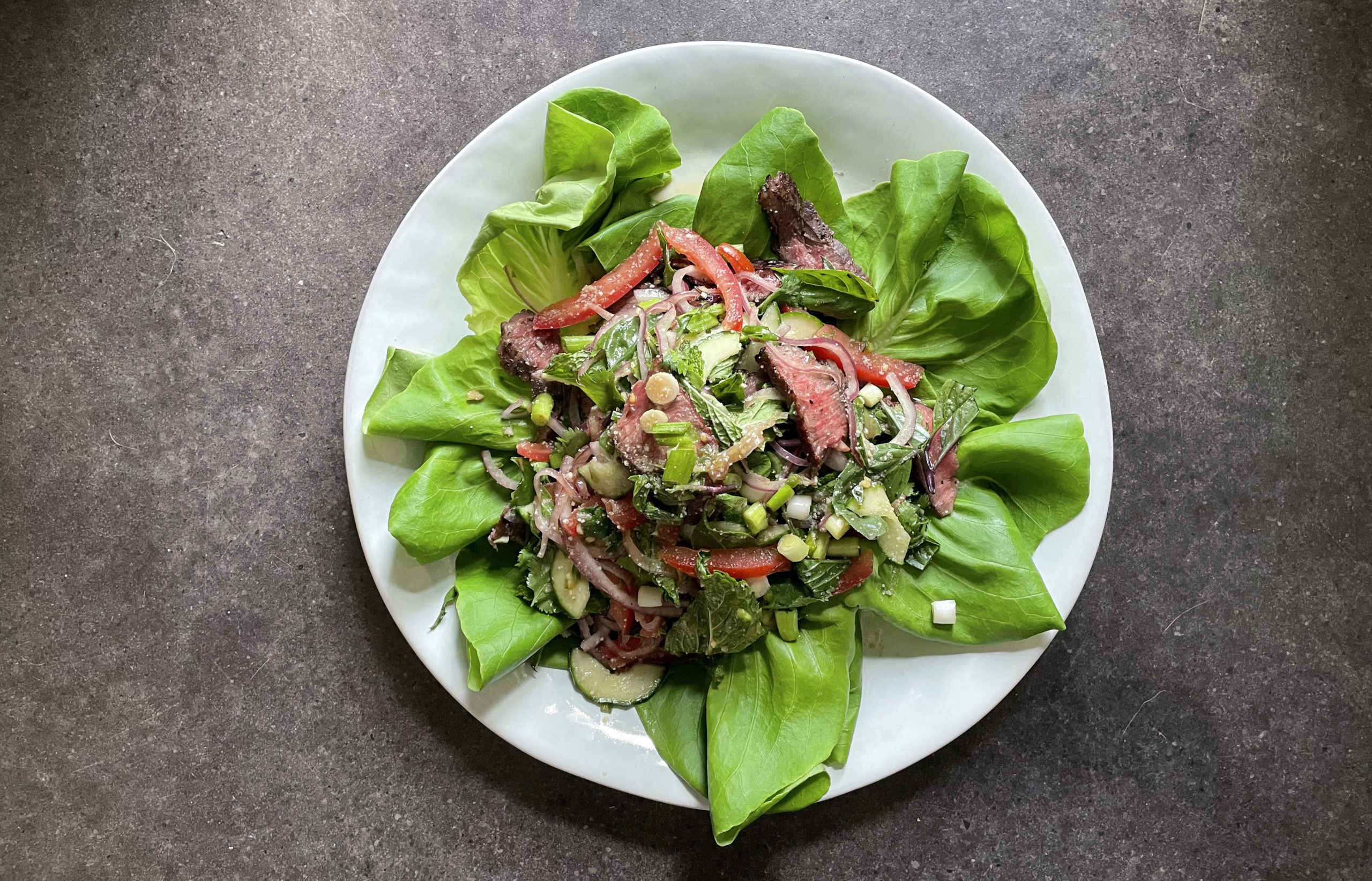 Thai-Style Marinated Flank Steak and Herb Salad Recipe