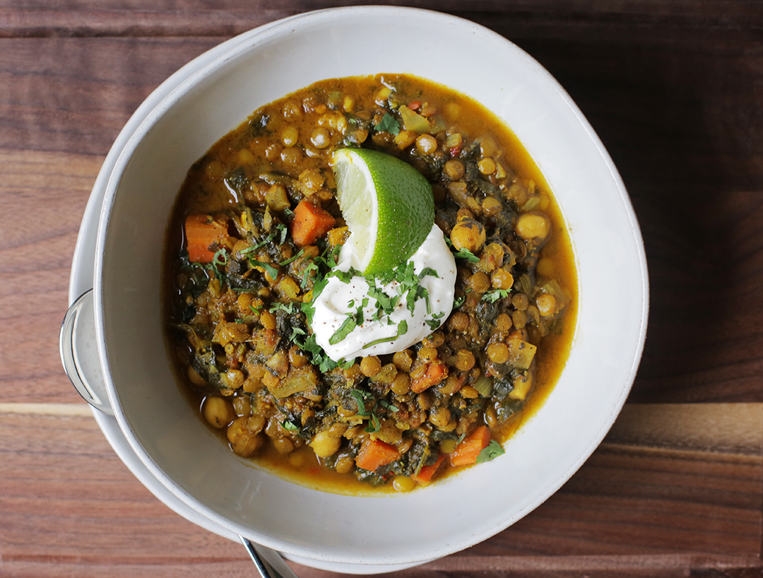 Vegetable Lentil Curry Recipe with Madras Curry Seasoning - Andrew Zimmern