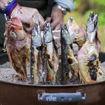 Andrew Zimmern Salt Grilled Fish