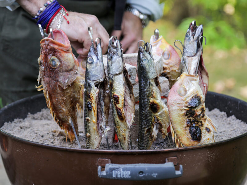 Andrew Zimmern Salt Grilled Fish