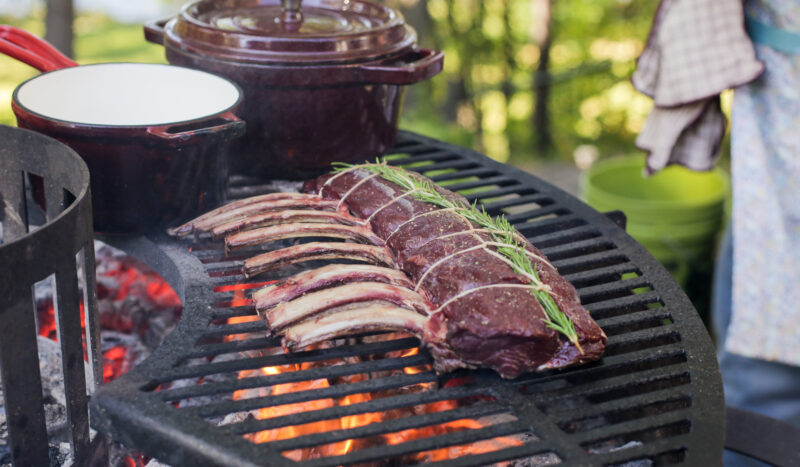 Andrew Zimmern cooks elk chops on Wild Game Kitchen.