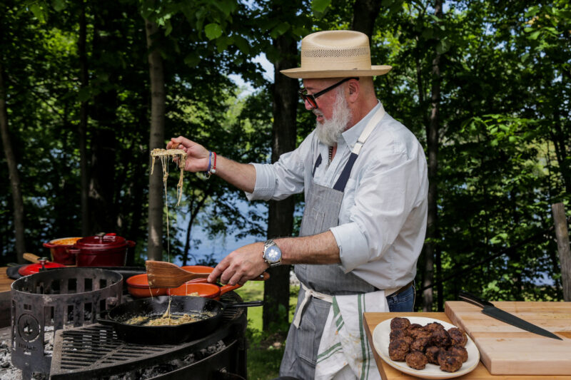 Andrew Zimmern makes queso fundido