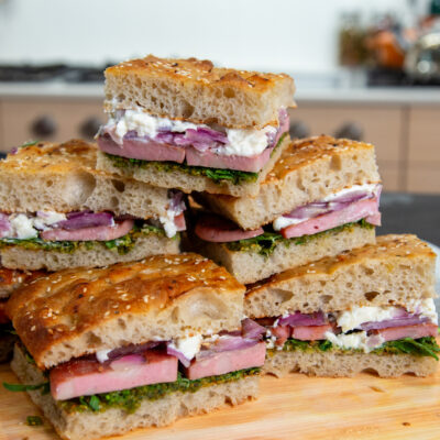Andrew Zimmern recipe mortadella sandwich