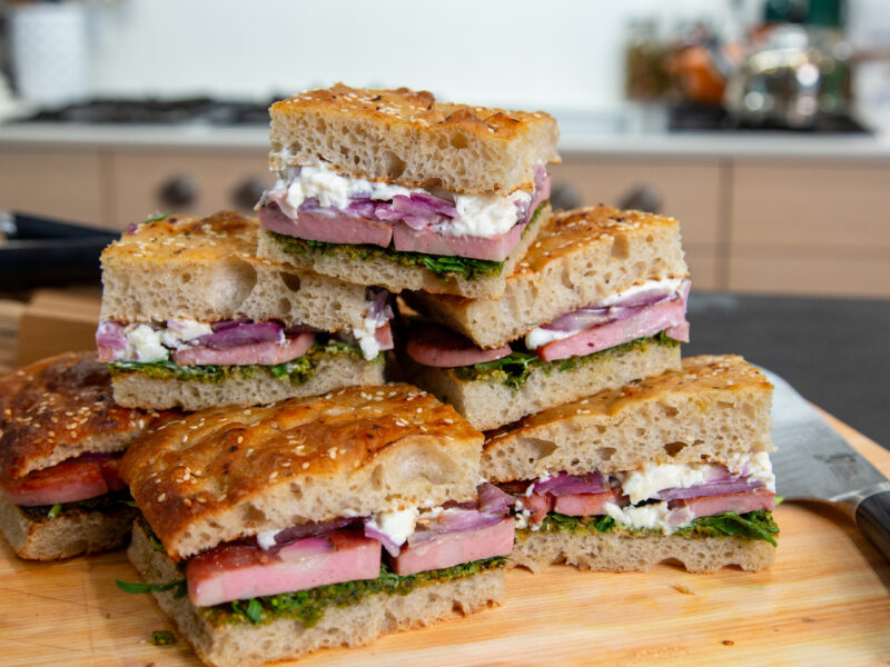 Andrew Zimmern recipe mortadella sandwich