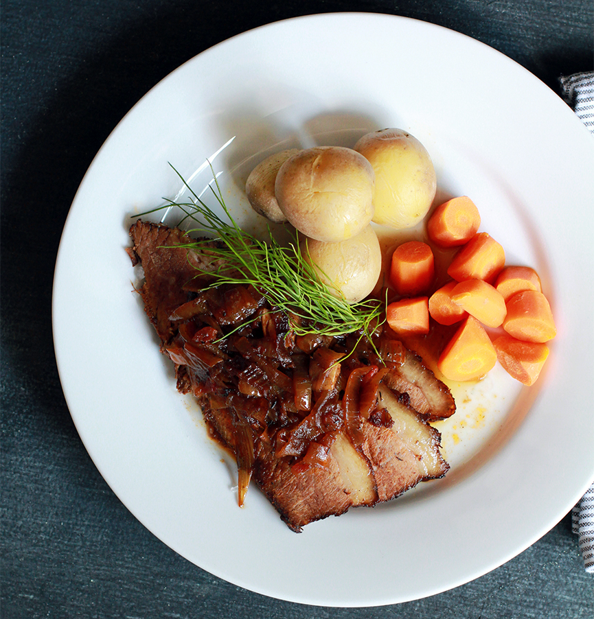 Classic Braised Brisket with Fennel & Onions Recipe - Andrew Zimmern