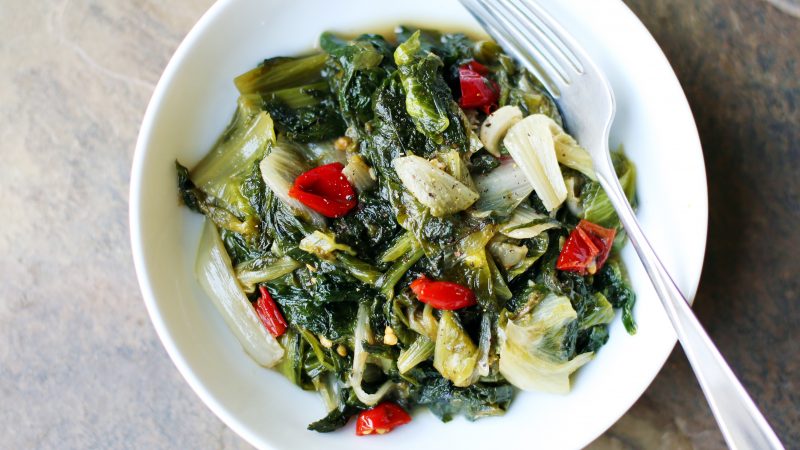 Andrew Zimmern's Braised Escarole