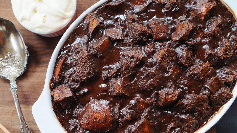 Andrew Zimmern's Chocolate Bread Pudding