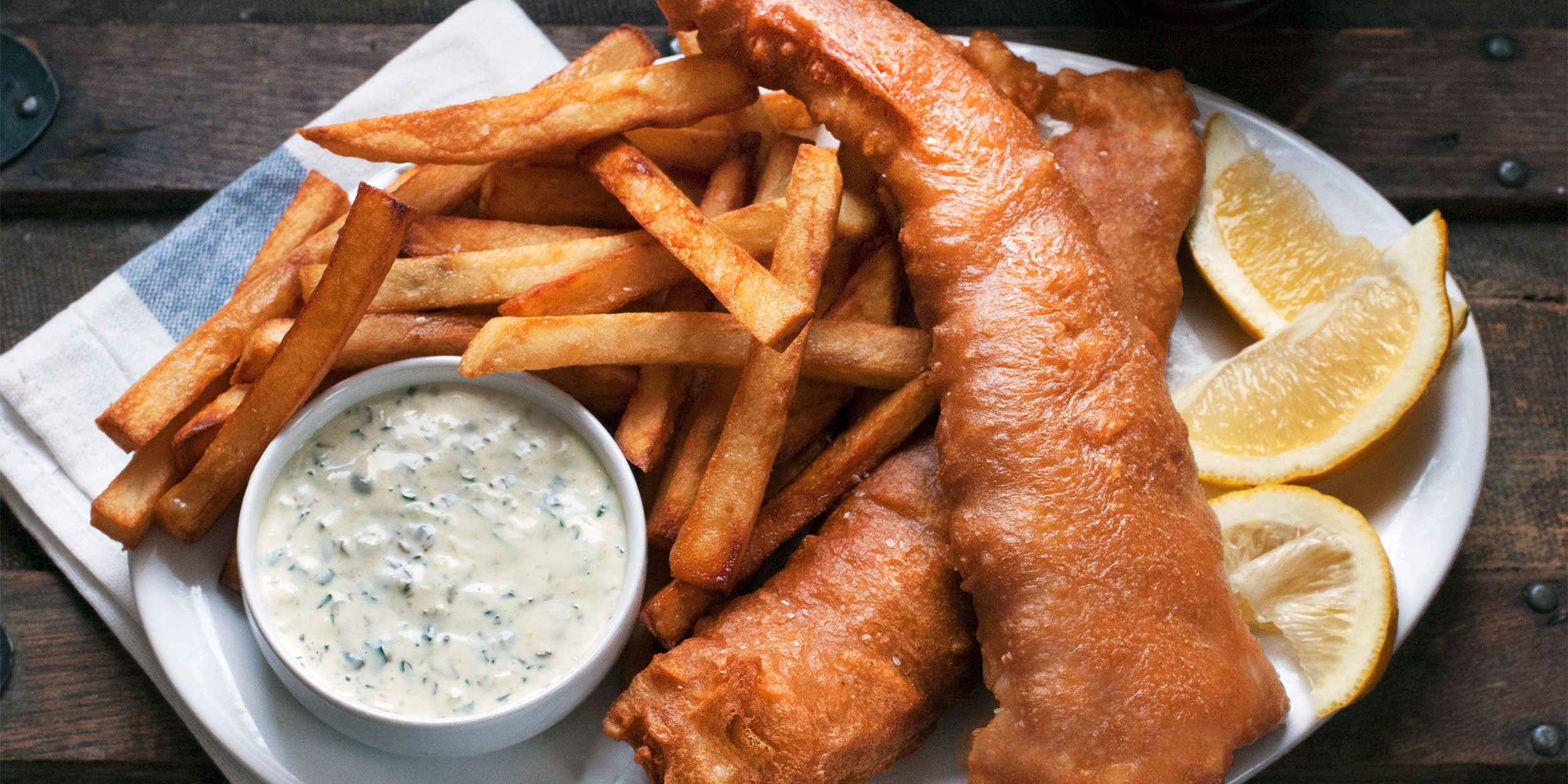 Fish and Chips with Tartar Sauce, Crispy and Fresh! - Much Butter