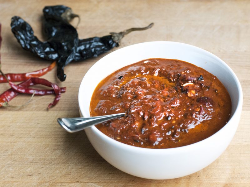 Andrew Zimmern's Four Chile Salsa