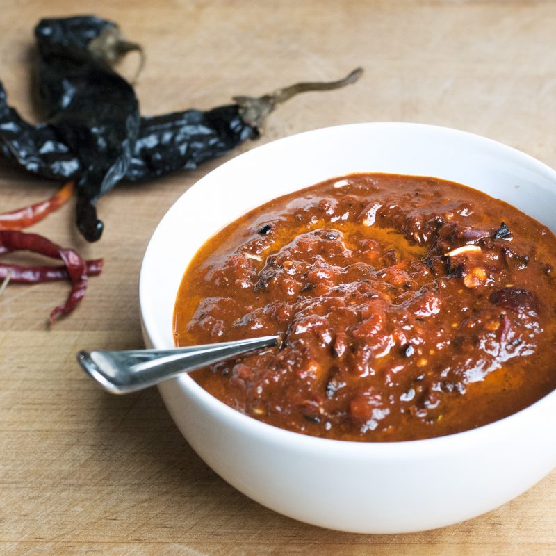 Andrew Zimmern's Four Chile Salsa
