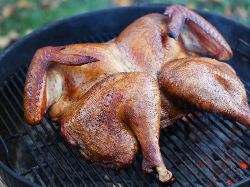 Andrew Zimmern's Grilled spatchcocked turkey