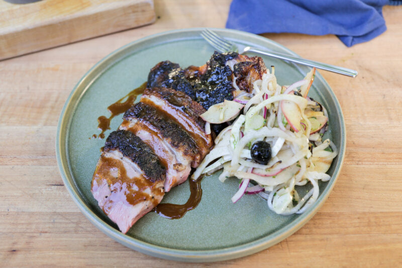 Andrew Zimmern's Roasted Goose with Apple Salad