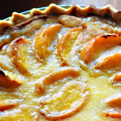 Andrew Zimmern's Sour Cream Peach Pie