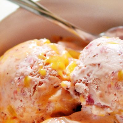 Andrew Zimmern's Strawberry Lemon Curd Ice Cream