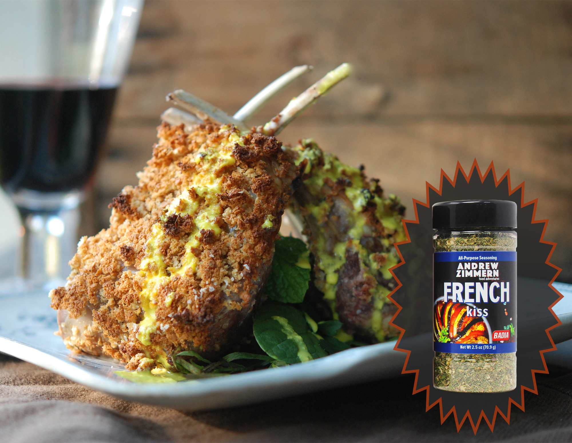 Herb and MustardCrusted Lamb with French Kiss Seasoning Andrew Zimmern