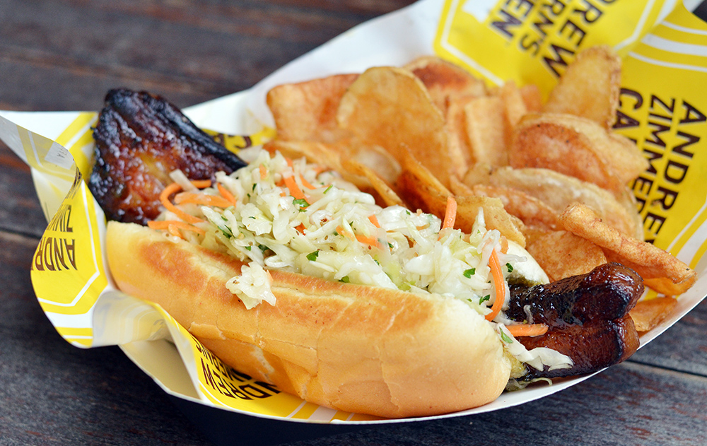 Crispy Belly Bacon Sandwich with Jalapeno Jelly & Vinegar Slaw Andrew