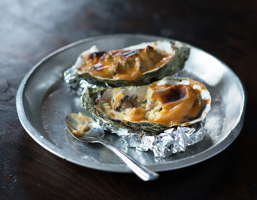 Baked Oysters with Marmite