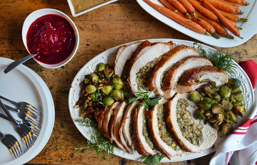 Boneless Stuffed Turkey Breast Andrew Zimmern