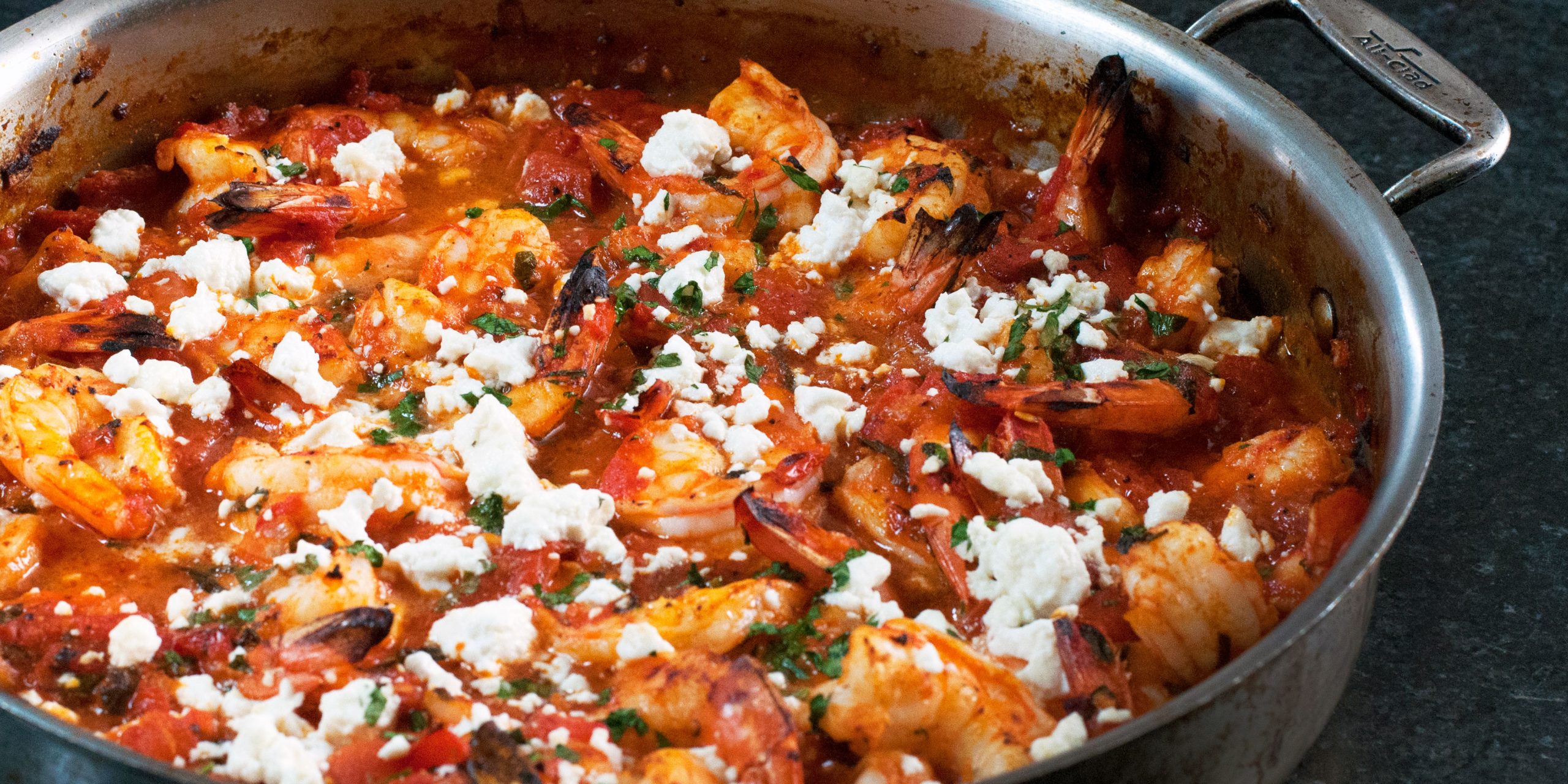 Broiled Shrimp with Tomatoes & Feta - Andrew Zimmern