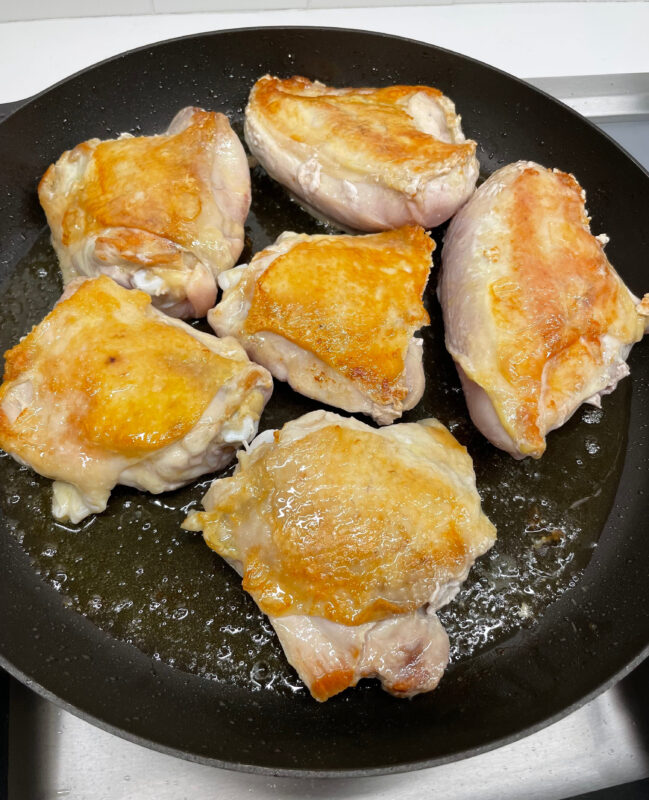 Browned chicken